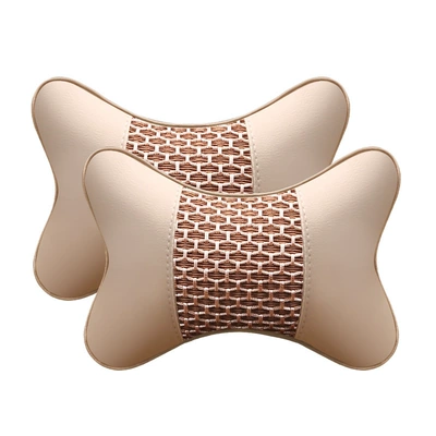 Headrest – Car Lumbar - 1901-beige-headrest-pair