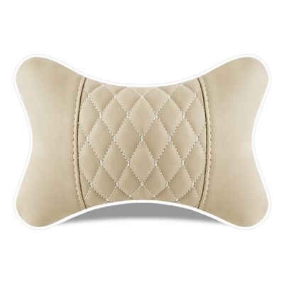 Car Headrest Pillow Car, Headrest - p09-beige-headrest-pair