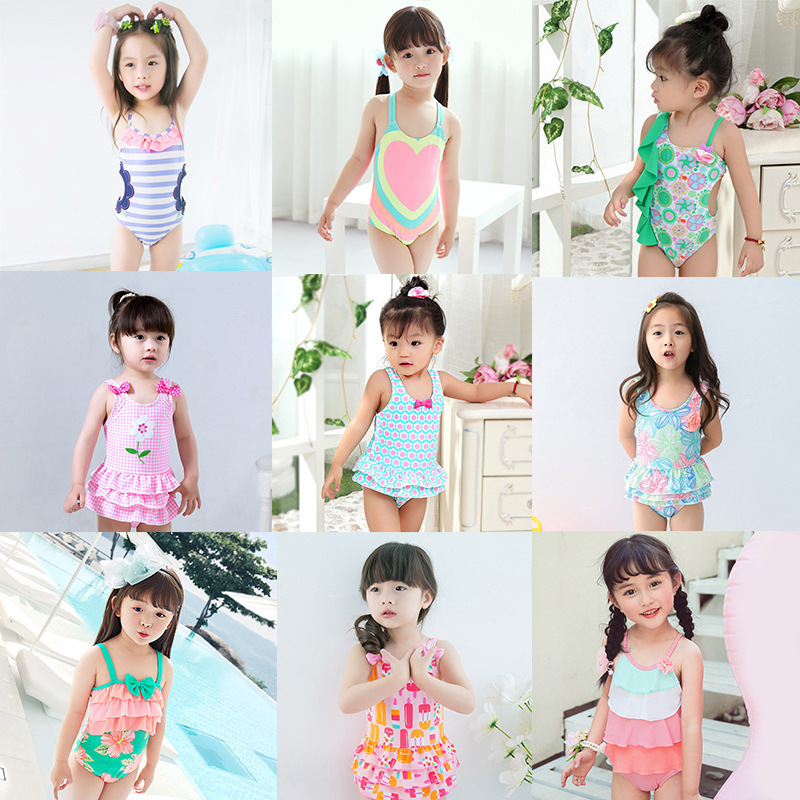 2026 New Stylish Swimsuit for Kidsren, Cute Little Girl Princess Hot Spring One-Piece Swimsuit