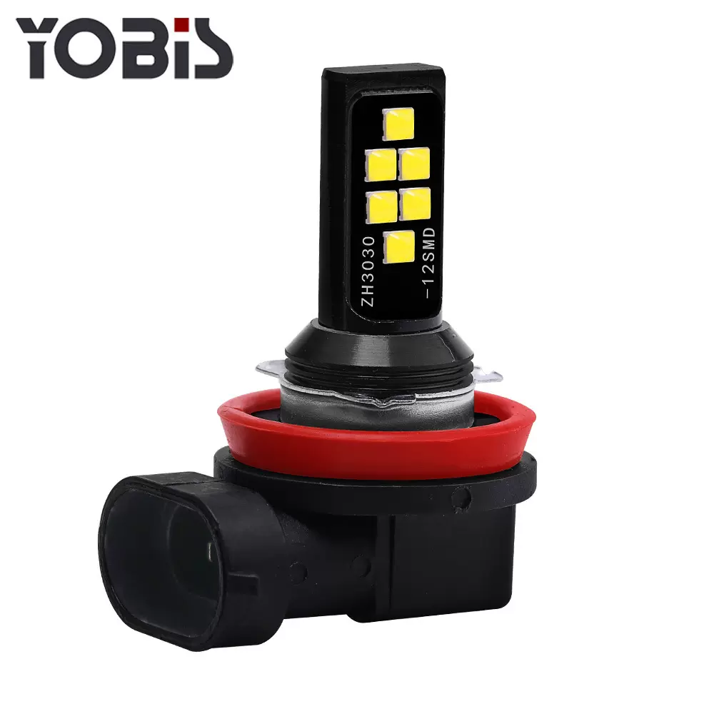优彼斯改装汽车LED大功率雾灯12SMD高亮3030前防雾灯H1H3H4H7H8