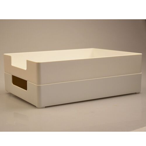 File Storage Box Large Capacity Stacking Storage A4 Paper Partitioned Shelf Desk Organization Set