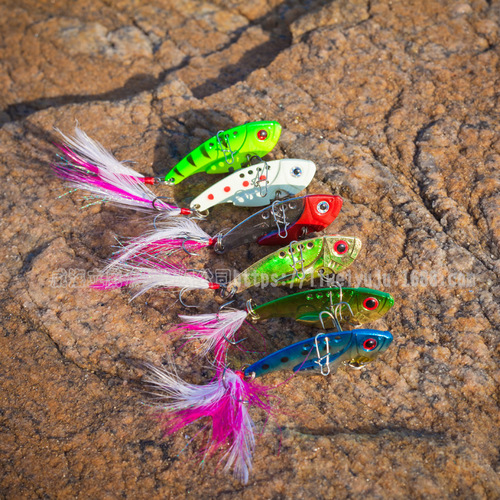 Wholesale Manufacturer Iron Plate 12g 7g Metal VIB Lure Shiny Sinkable Metal VIB Fishing Bait