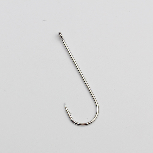 Tube-paid fishhook with holes in bulk barbed long-handled sea fishing hook with extended straight handle filament live bait black sea bream sea carp sandworm hook
