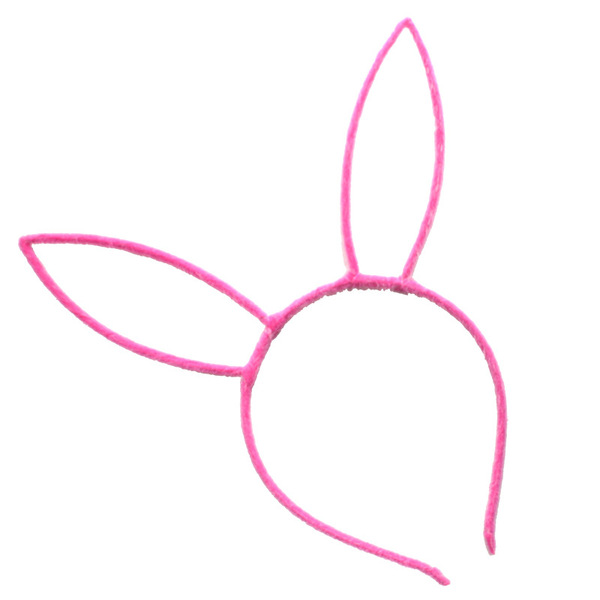 Candy -colored rabbit ears head hoop Creative plush metal hair hoop…