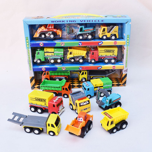 Mini Car Toy Set Gliding Toy Car Little Q Pull-out Toy Car Pocket Car Combo Set