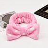 Coral velvet hairgrip with bow, headband for face washing, face mask, scarf, hair accessory, hair rope, Korean style