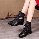 以一 Летние кожаные короткие сапоги для отдыха, ботинки, мягкая подошва