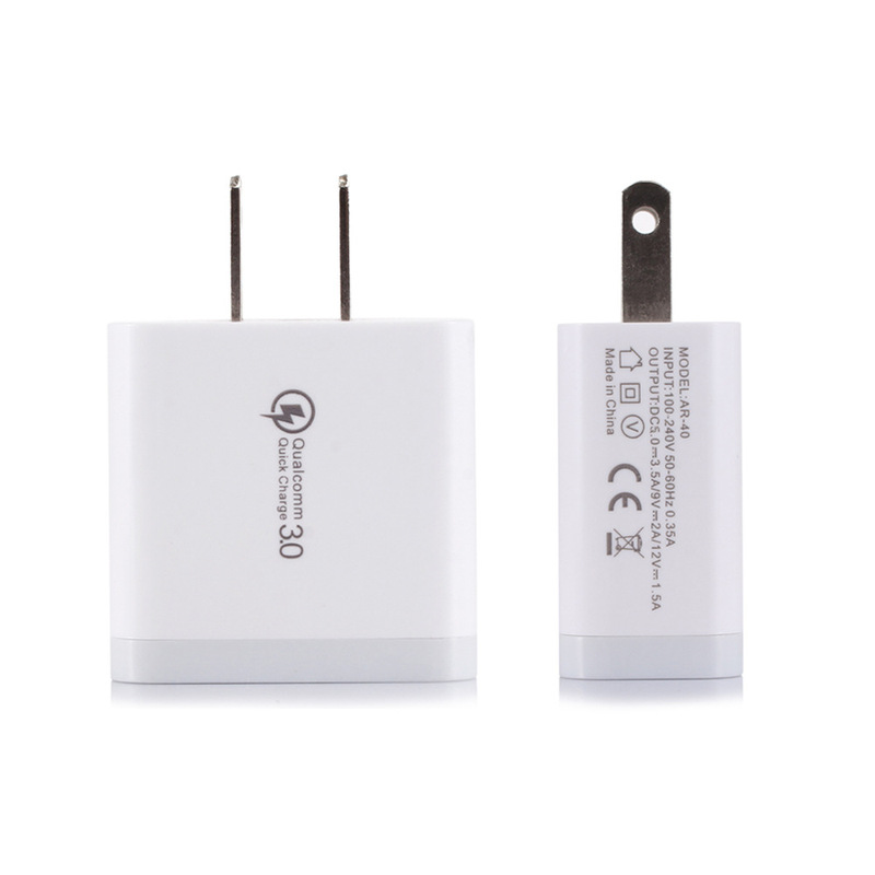 QC3.0 double-color fast charger 5V/9V/12 mobile phone universal travel fast charging head for cross-border QC3.0 double-color fast charger 5V/9V/12 mobile phone universal travel fast charging head for cross-border