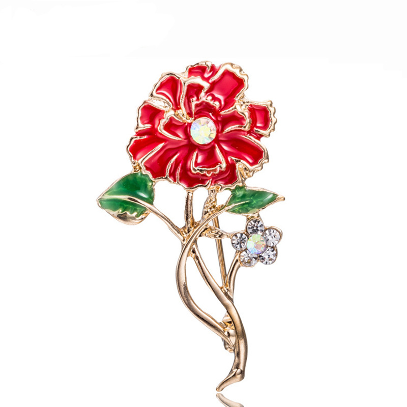 Elegant Carnation Brooch For Women Custom Made Mothers Day Gift_voghion.com