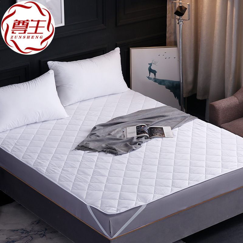 Hotel Bedding Mattress Anti-Slip Brushed Cloth Protective Pad Hotel Pure Cotton Mattress Protector Mattress Wholesale