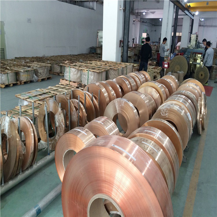 t2铜带 0.05 0.06 0.075 0.08 0.1 0.15紫铜卷料铜带模切铜带分条