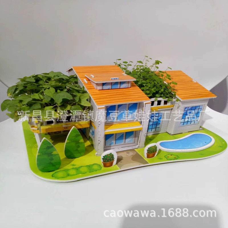 Мини-пазл для посадки ферма в горшке ферма DIY Детская Умная игрушка-пазл 3D бумажная трехмерная головоломка