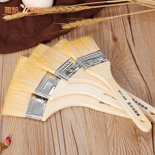Yabao long handle baking wool brush wooden handle paint brush wool paint brush paint brush barbecue brush