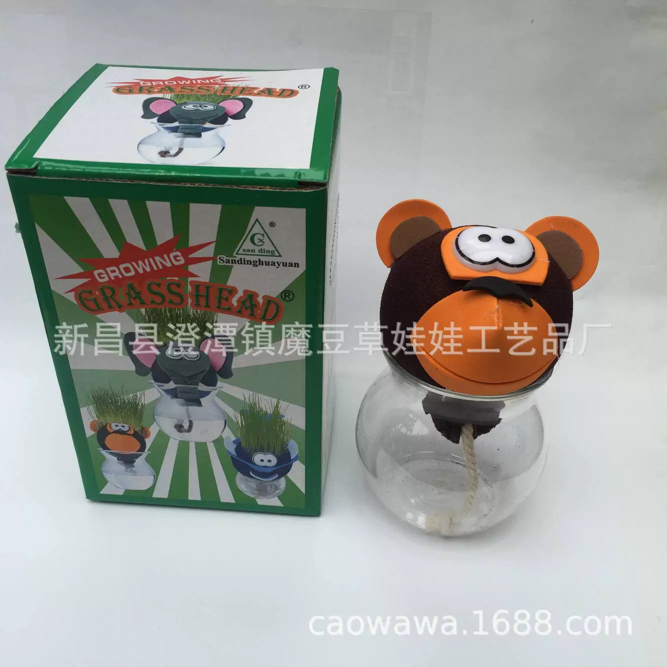 Голова травы кукла из травы животное рыба Ева Голова травы кукла в твердом переплете кукла из травы подарок для посадки травы