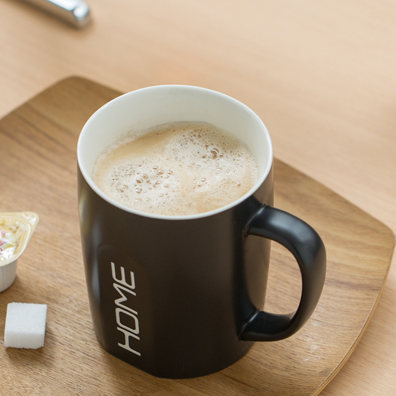 Tazas de cerámica talladas tazas de café tazas de agua tazas de acero inoxidable tazas de oficina cubiertas de bambú LOGO publicidad