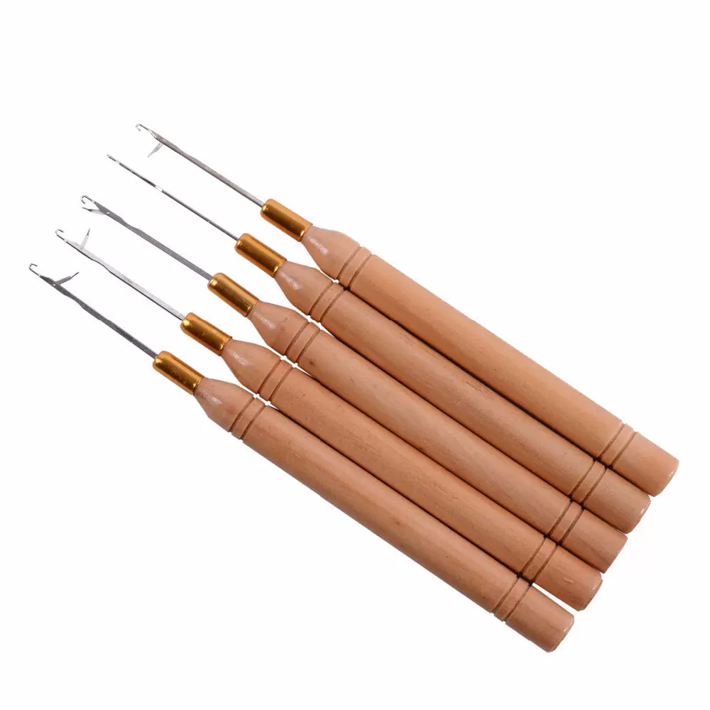 假发专用钩针不发霉木制接发钢丝勾针接发专用接发工具