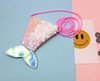 Nail sequins, wallet, coins, children's small bag, two-color bag strap
