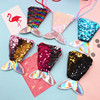 Nail sequins, wallet, coins, children's small bag, two-color bag strap