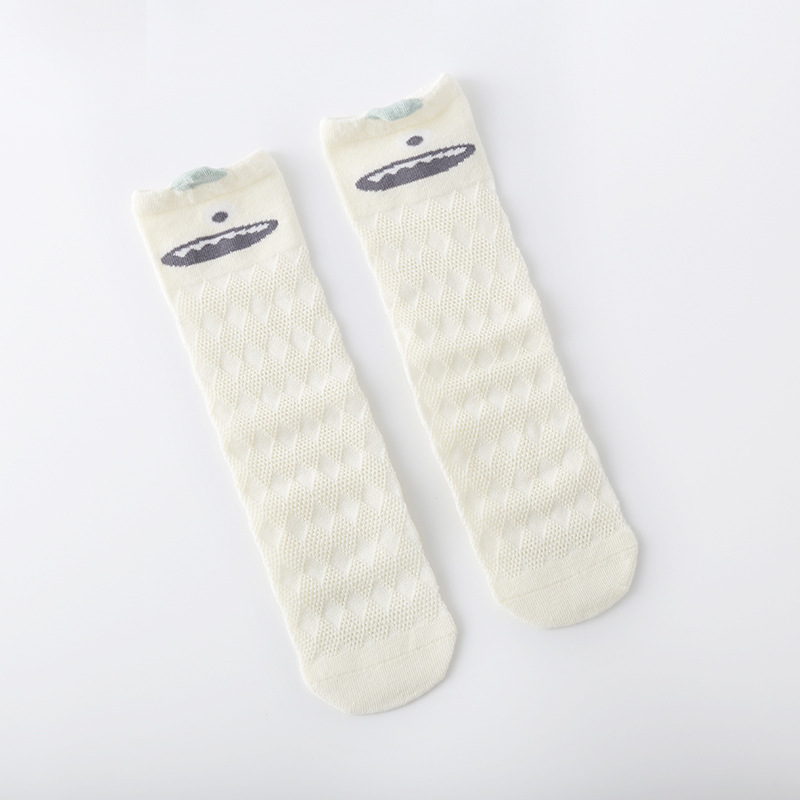 Medias para bebés boca suelta sin hueso primavera y verano calcetines para niños delgados bebé recién nacido sobre la rodilla calcetines de malla de algodón peinado