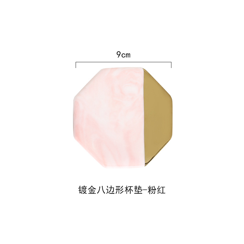 Nórdico ins marblado montaña creativa cerámica galvanoplastia mármol montaña con bandeja de té estera de corcho