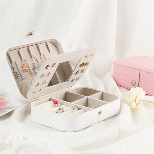 Accessories storage box portable jewelry box jewelry box PU jewelry box wholesale jewelry box multi-functional jewelry box