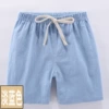 Blue shorts, cotton and linen