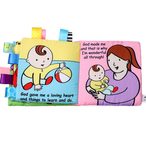 God created my baby label cloth book newborn blessing educational enlightenment early education book cannot be torn but can be chewed