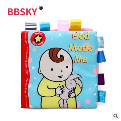 God created my baby label cloth book newborn blessing educational enlightenment early education book cannot be torn but can be chewed