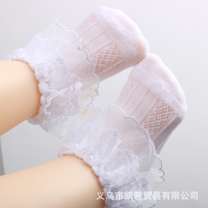 Calcetines para niños, calcetines finos de primavera, otoño y verano, calcetines de princesa para niñas, calcetines de malla para niños, calcetines de algodón para bebés, transpirables, absorbentes del sudor para niños pequeños