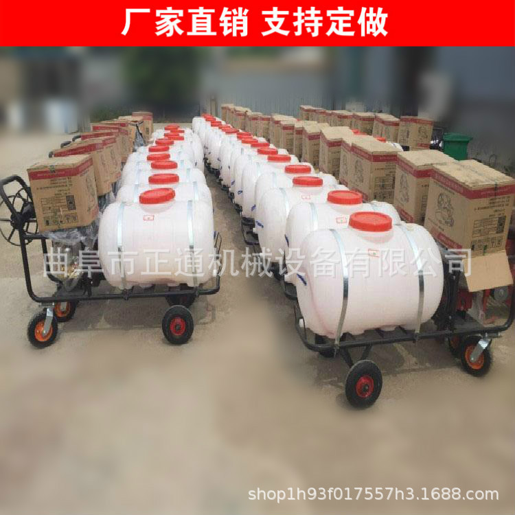 小麦农田杀虫推车打药机 高压洗车泵 可放地头汽油推车打药机