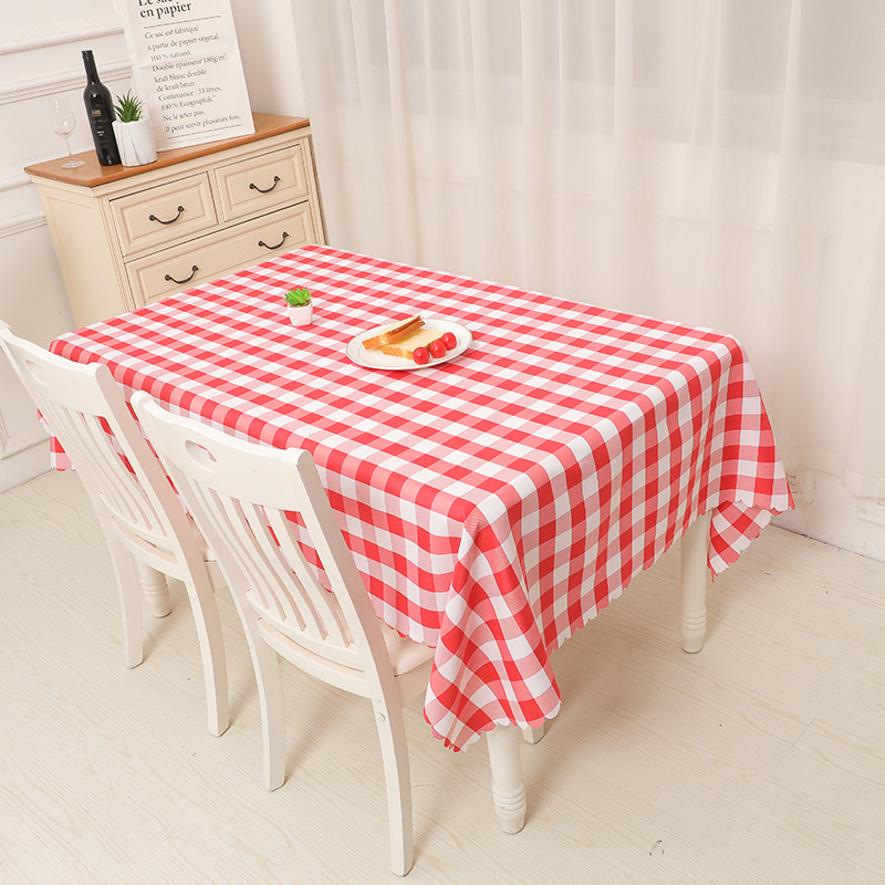 Simple Dining Table Cloth Fabric Plaid Tablecloth American Pastoral Hotel Tea Table Cloth Tablecloth Rectangular Table picnic Cloth