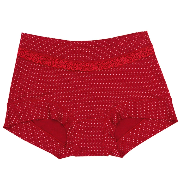 90-170 pounds of ladies Modal underwear lace middle-aged women pure cotton sexy medium high waist flat trousers 8105