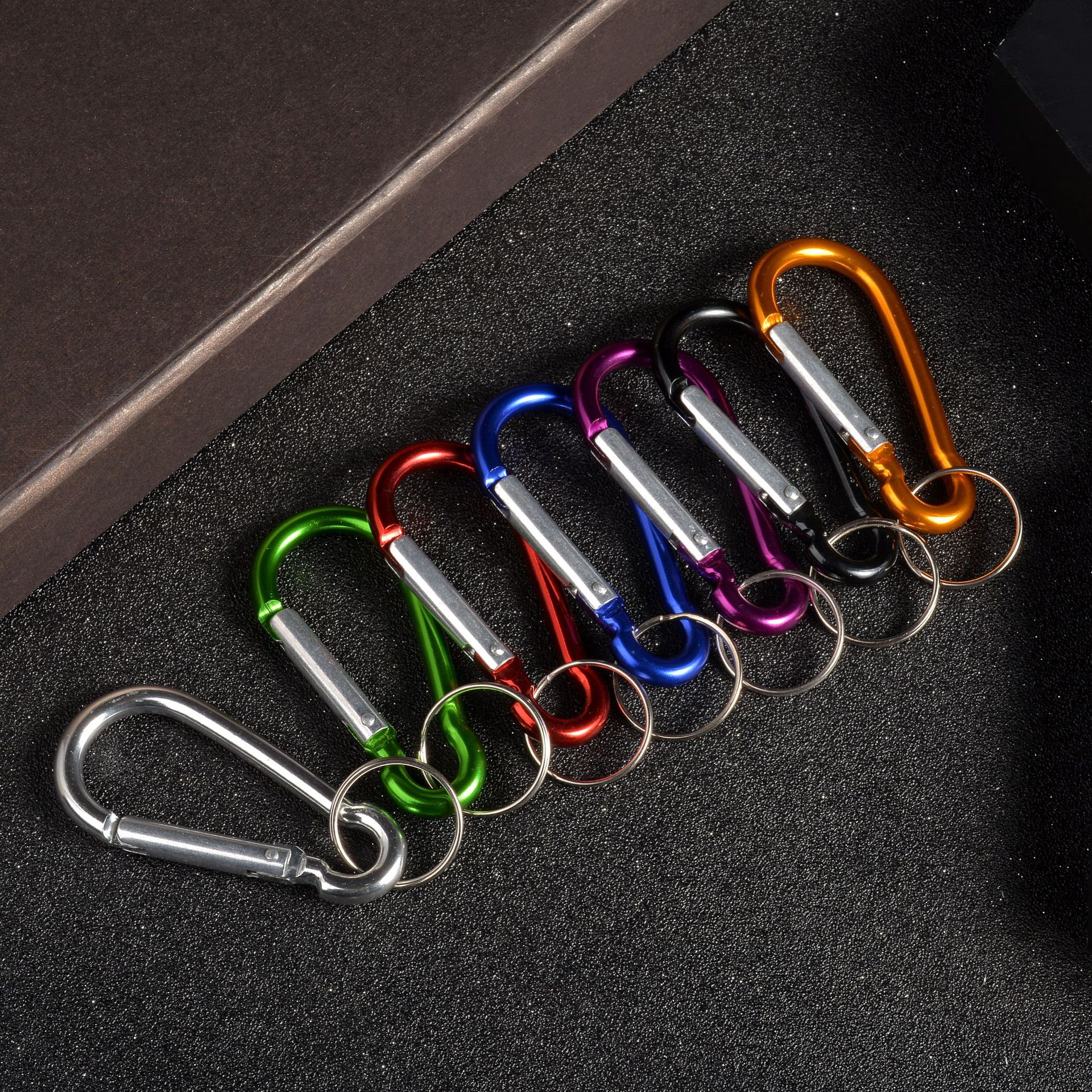 No. 6 gourd-shaped aluminum alloy carabiner S-type with ring hook mountaineering camping buckle accessories