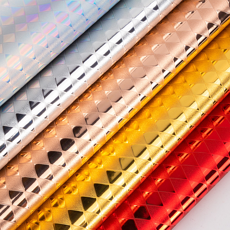 L系列7-菱形0,75mm多款色PU人造革箱包手袋化妆包鞋材菱格绣线皮