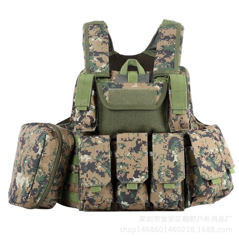 Camuflaje de alambre de acero fantasma chaleco táctico CS equipo de protección de campo módulo anfibio de combate de tropas especiales chaleco de guerra anti-japonesa