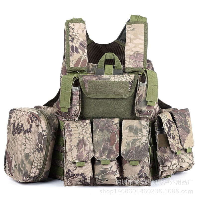 Camuflaje de alambre de acero fantasma chaleco táctico CS equipo de protección de campo módulo anfibio de combate de tropas especiales chaleco de guerra anti-japonesa