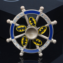 新款金屬手指解壓陀螺 鋅合金雙層指尖陀螺成人減壓玩具地推熱賣