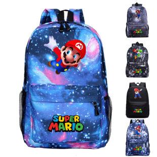 Cross-border Hot Selling Peripheral Mario Backpack Cartoon Game Schoolbag Creative Pattern Hot Stamping Backpack