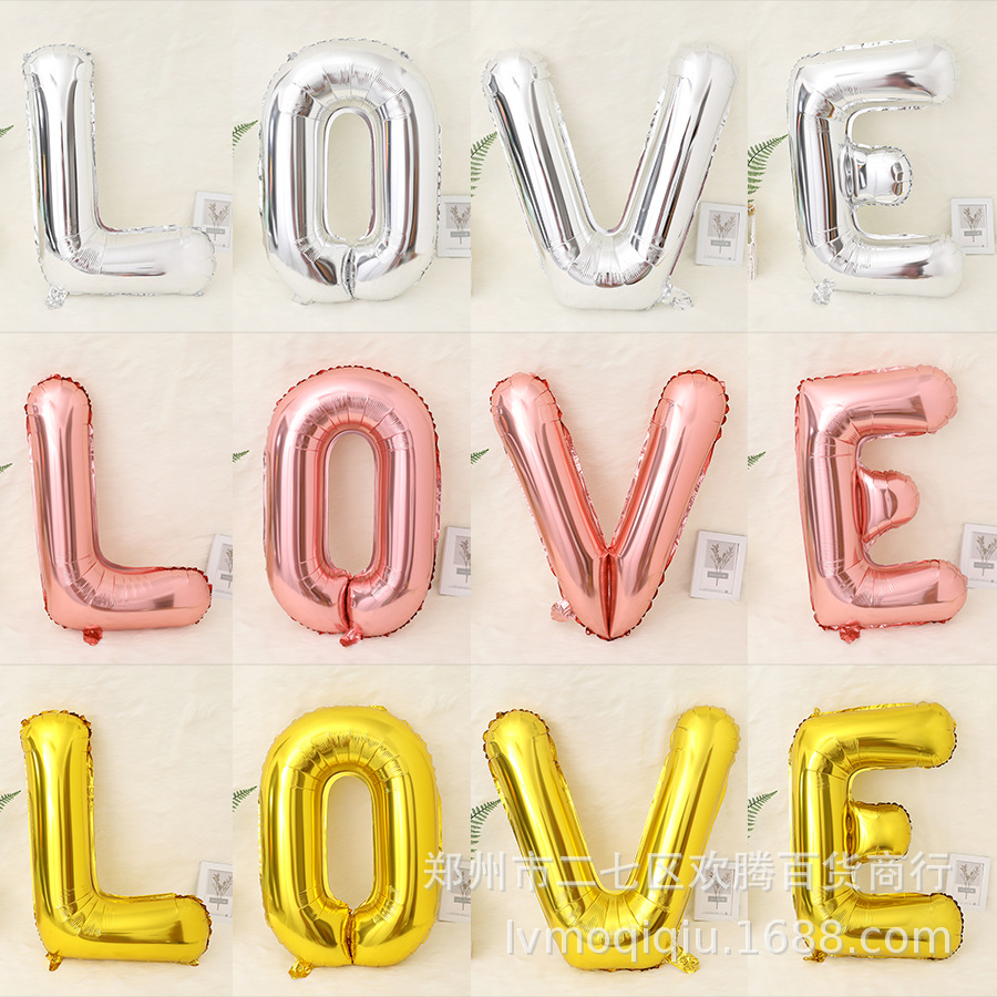 30 -inch imitation beauty lean letter LOVE aluminum membrane ball…