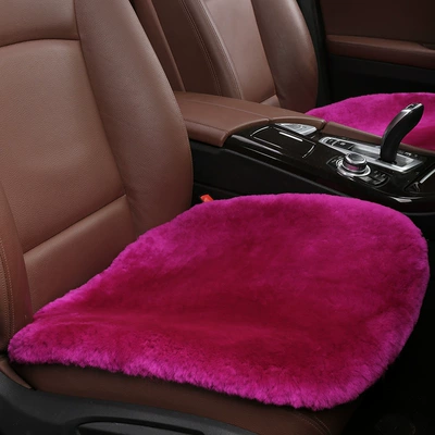 Pure Wool Car Cushion Winter Seat cushion, seat cover - fluorescent-powder-4949cm