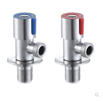 304 stainless steel cold and hot three-draw angle valve 4/4 inch thick explosion-proof hot water heater and toilet water inlet valve shut-off valve single