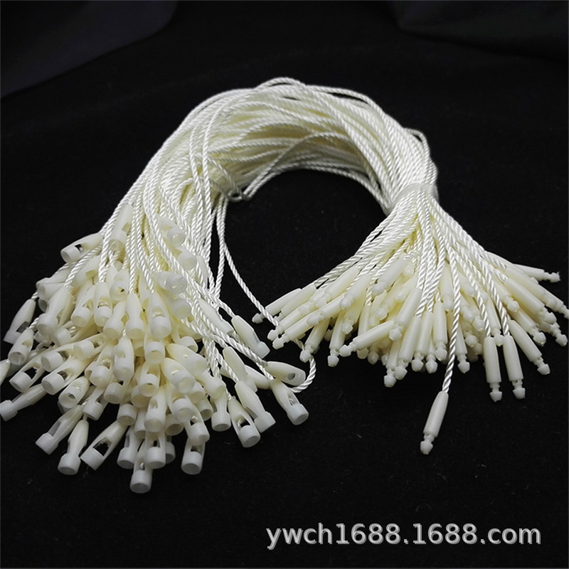 义乌厂家直销棉腊线高档子弹头吊粒服装商标签通用吊牌绳现货