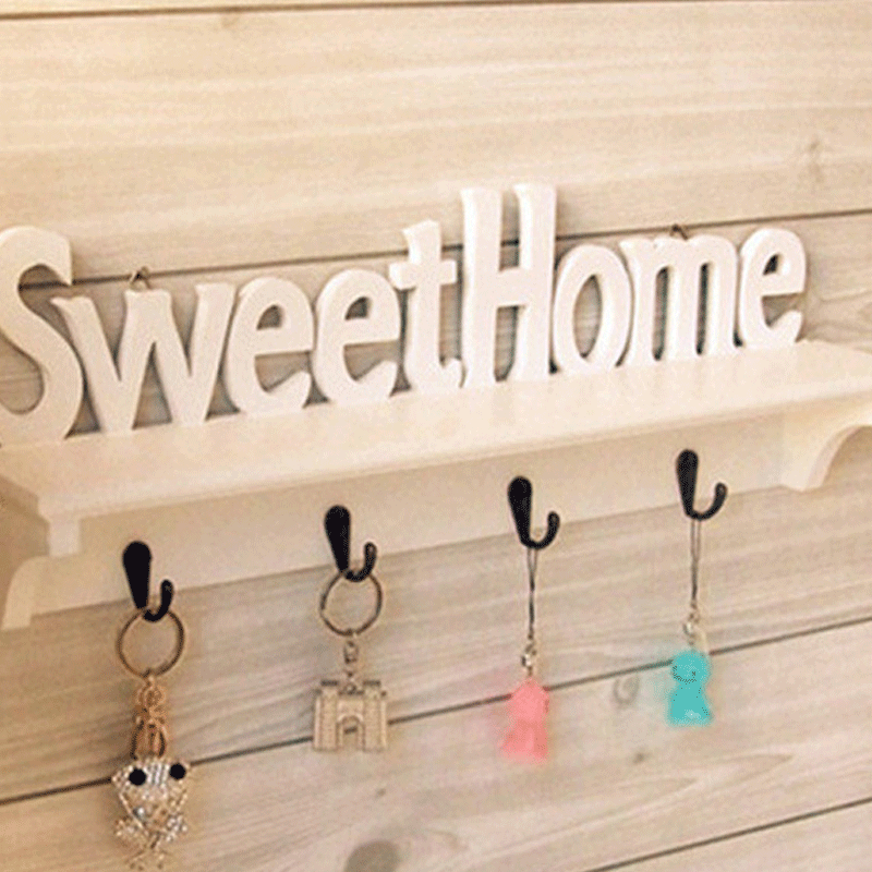 Nuevo estilo pastoral decoración de la pared estante letras inglesas pared colgante flor rack partición perchero al por mayor