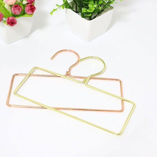Nordic ins rose gold metal round clothes hanger iron round square scarf cool clothes hanger towel inside
