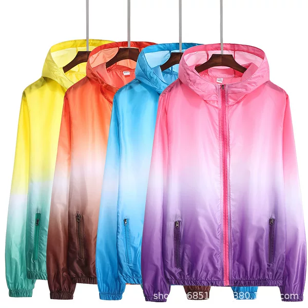 Men and Women Couple Light and Breathable Summer Outdoor Sports Large Size Coat Beach Wear Dry Skin Windbreaker