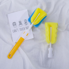 Replaceable Sponge Head Long Handle Sponge Bottle Brush One Handle Two Heads