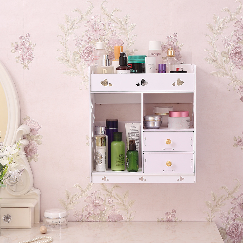 Simple caja de almacenamiento de escritorio organizador de tocador del hogar estante dormitorio Europeo caja de almacenamiento de cosméticos cajón