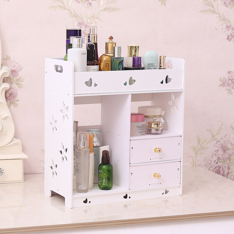 Simple caja de almacenamiento de escritorio organizador de tocador del hogar estante dormitorio Europeo caja de almacenamiento de cosméticos cajón