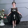 Children's small princess costume, flower girl dress, evening dress, European style, open shoulders, tutu skirt