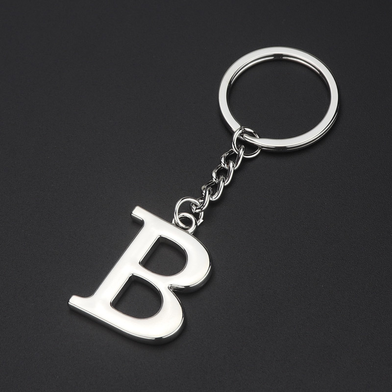 English alphabet keychain luggage pendant 26 large and small alphanumeric keychain European and American small gift customization